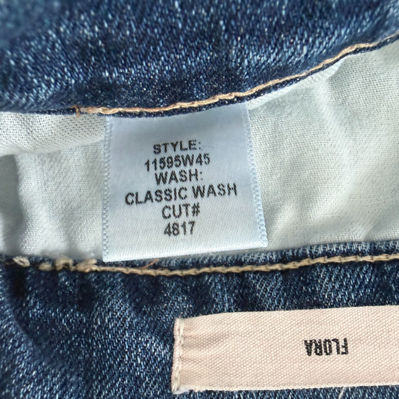 Nili Lotan Floran Jeans Womens 30 Wide Leg Pleated High Rise Flare Denim Trouser - Picture 6 of 11